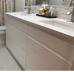 Beautiful dual sink bathroom vanity