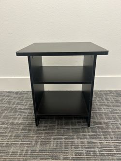 Black End Table with Two Shelves