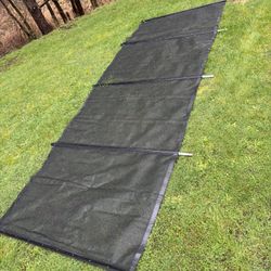 Removable Mesh Pool Fence - Black 15 Foot by 4 Foot Fence Panels – Pre-Assembled DIY Safety Fence with 1/2" Stainless Steel Peg Poles 