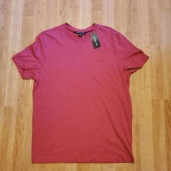 Michael Kors Mens X-Large Tropical Pink Resort Crewneck Short Sleeve T-Shirt $50