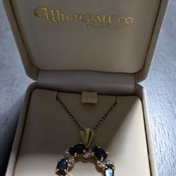 Large sapphire necklace from a jewelry store