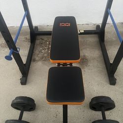 weight rack with bench