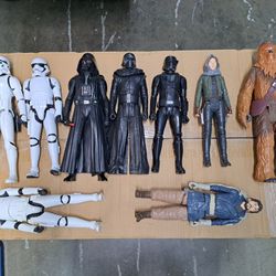 Lot Of 9 Star Wars 12" Figures
