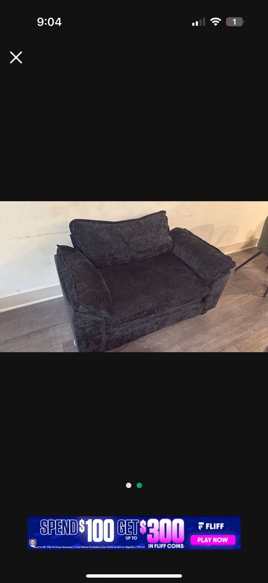Large Black Chair