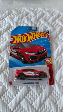 2025 Hot Wheels Red 2018 Honda Civic Type R 123/250 Then And Now 3/10