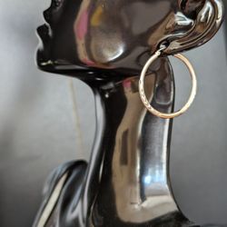 1.5”, Vintage sterling silver Hoop Earrings stamped 925

