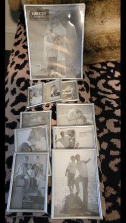 BRAND NEW Silver pictureframe set-10piece