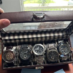 5 Watches and Case