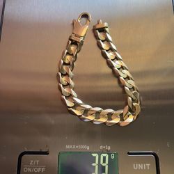 14k Solid Gold Cuban Link Bracelet 
