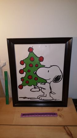 Snoopy christmas picture frame/about 23.5 x 19.5 inches
