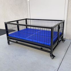 (New in box) $100 Dog Whelping Pen Cage Kennel Size 41” w/ Plastic Tray and Floor Grid 41x29x15” 