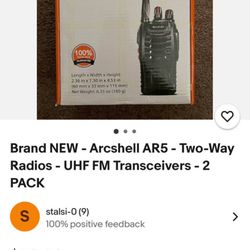 arcshell ar5 two-way radios - 2 packs