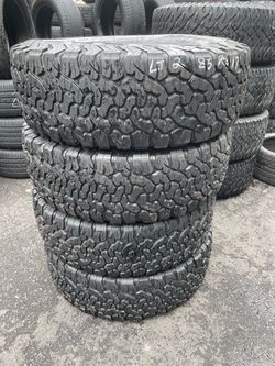 LT 285/70R17 BFGoodrich 285/70/17 set of matching used tires in great condition 400$ for 4 tires plus tax.  Mount available but not included. City tir