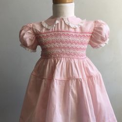 Vintage Baby Girl Pink Dress 