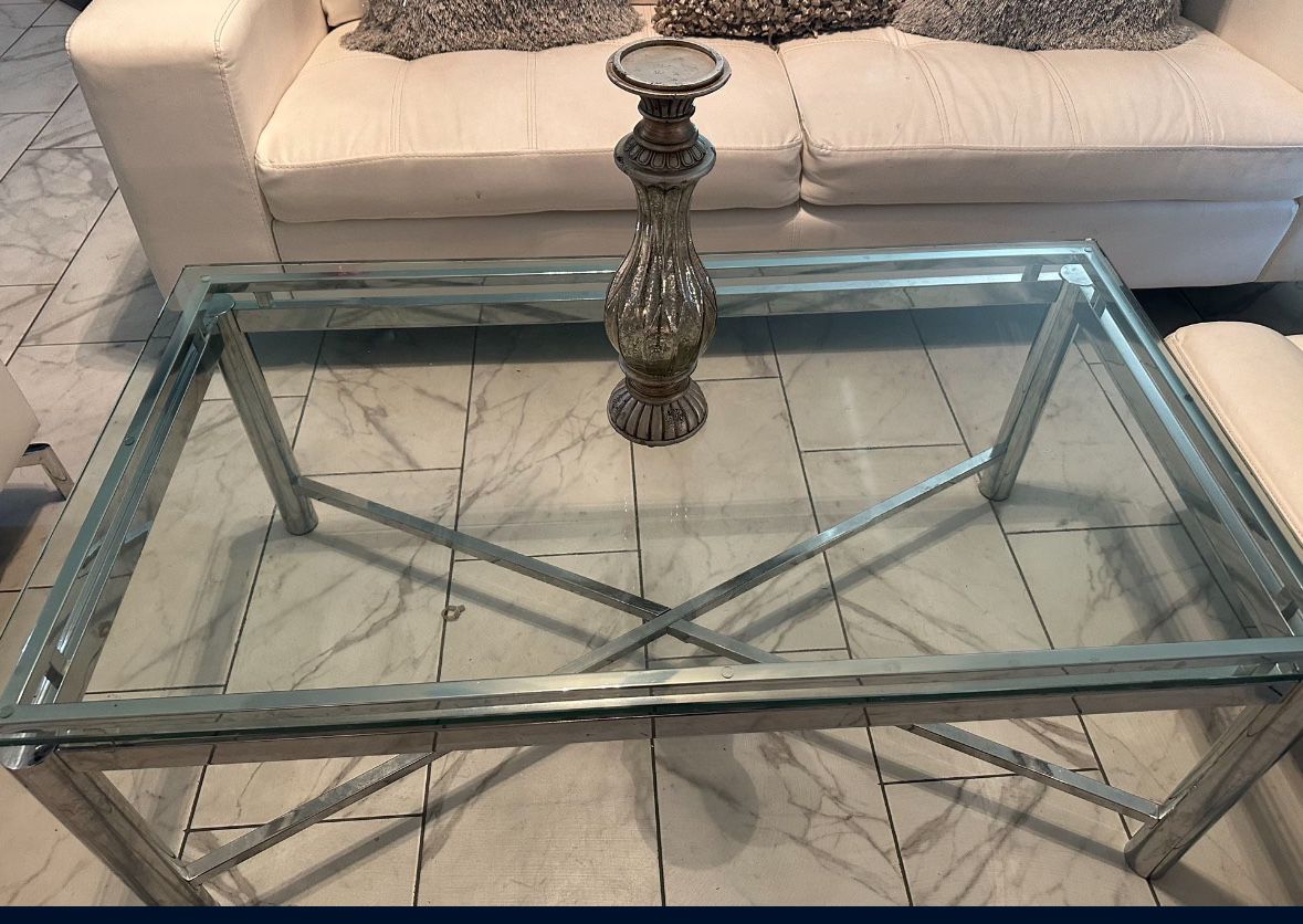 All glass coffee table 