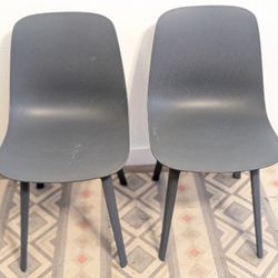 Pair Of Blue IKEA  Odger Chairs