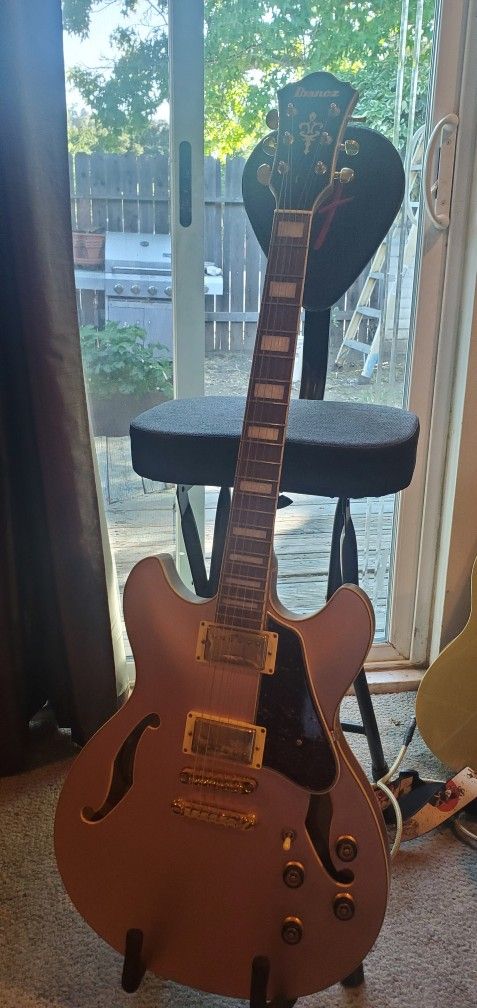 Ibanez AS73G Semi Hollow Rose Gold Guitar