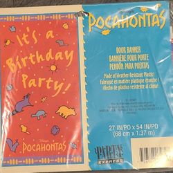 Pocahontas door banner - 90s - vintage 