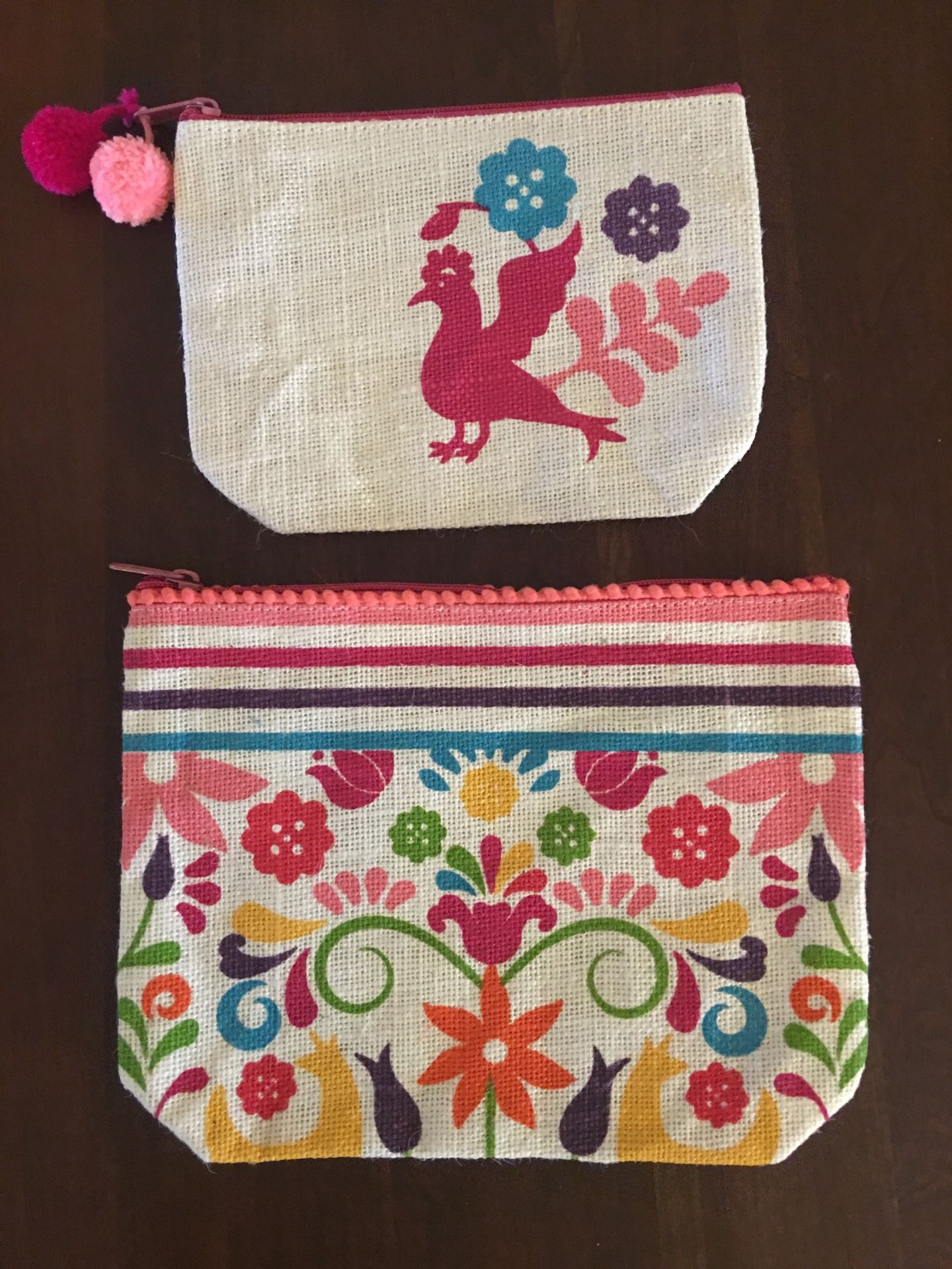 NEW Pair Of Makeup & Jewelry Bags