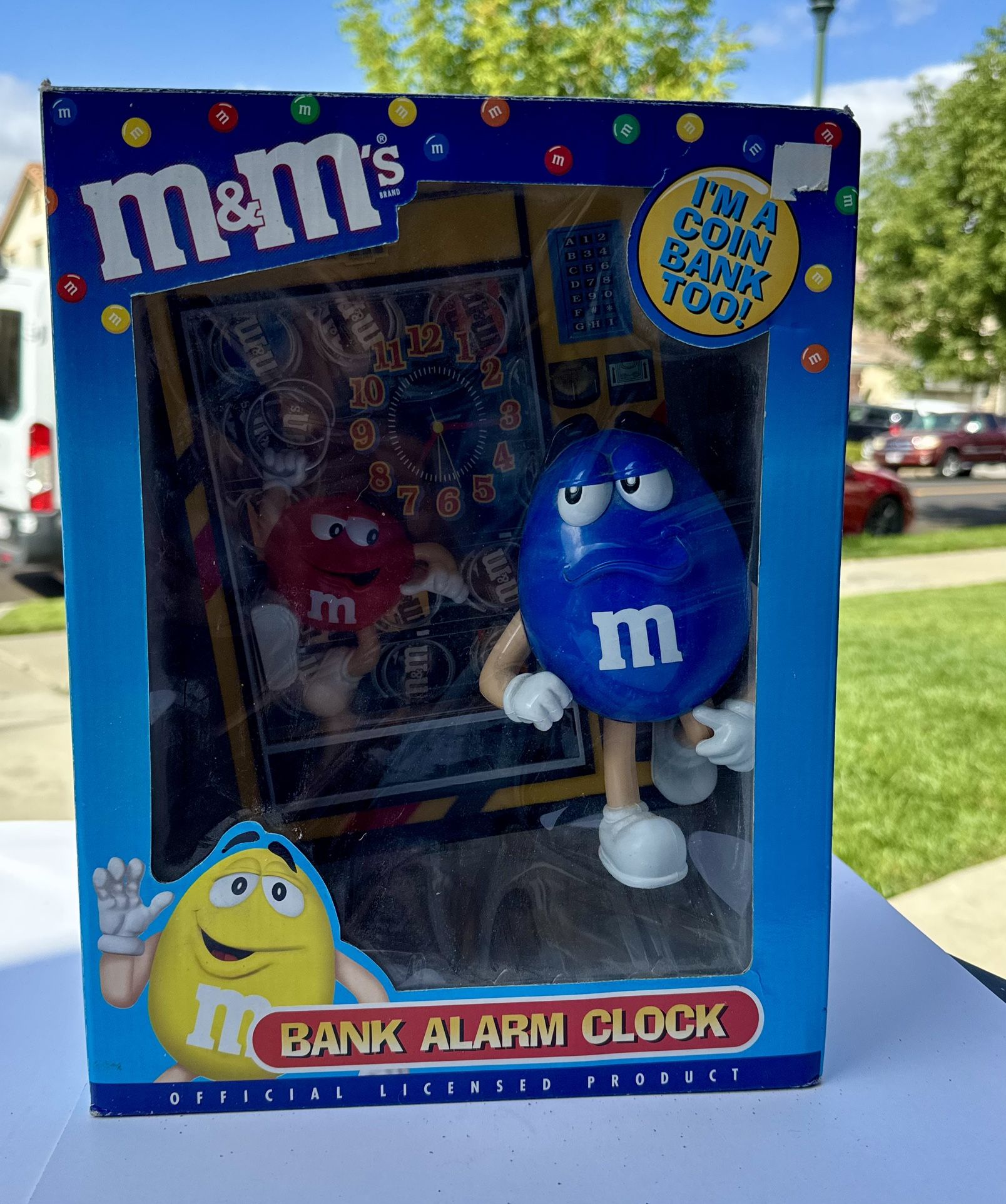 M&M's Alarm Clock and Coin Bank Vending Machine Vintage 