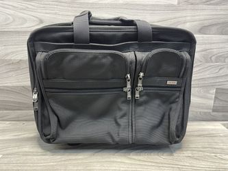 Tumi Alpha Deluxe Wheel Rolling Ballistic Briefcase Bag Carry-on (A1D018555)