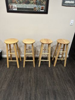 4 Wooden Stools