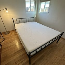 Queen Size Bed Mattress and Frame - Moving Sale / Other Items Available 
