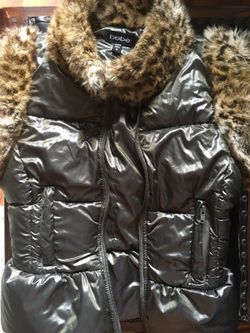 Bebe Puffer fur vest so cute