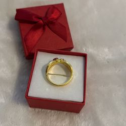 WOMEN 14 GOLD PLATED RING