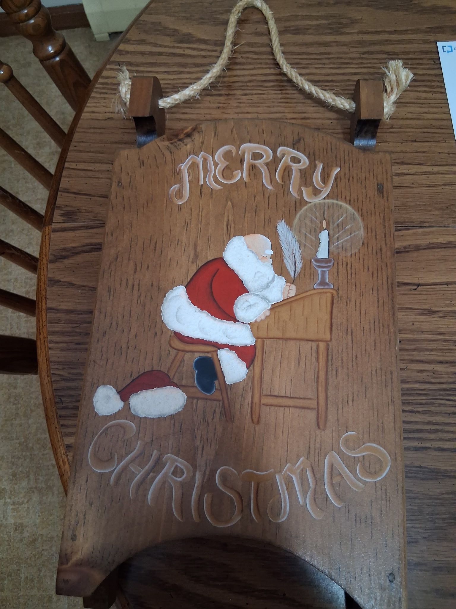 XMAS Decor wood sleigh