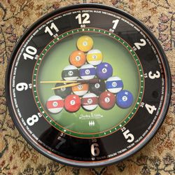 Wall Clock Pool 18 Inch Large