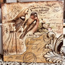 Vintage-Style Bird Collage