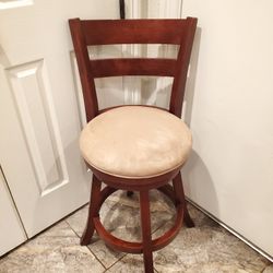  Counter Height Slat Back Swivel Stool