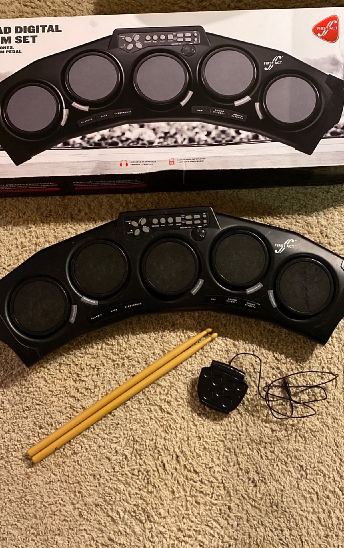 First Act 5-Pad Digital Drum Set