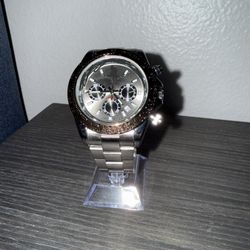 Men’s Luxury Watch (Silver/Copper colored)