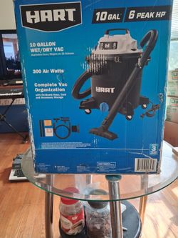 Hart 10 Gallon Wet/Dry Vac 6 Peak HP