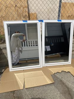 Two Large 41 Inch Long/28 1/2 Width Mirrors 30.00 Each Or 50.00 For The Pair
