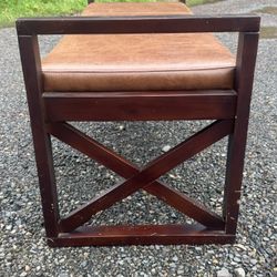 Leather Bench, Coffee Table. 