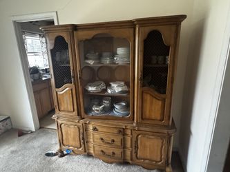 Old China Cabinet w/dishes