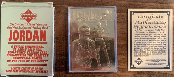 23 Kt Gold Foil Michael Jordan Basketball Card