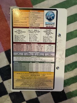 WhiteCoat Clipboards Medical Reference Card
