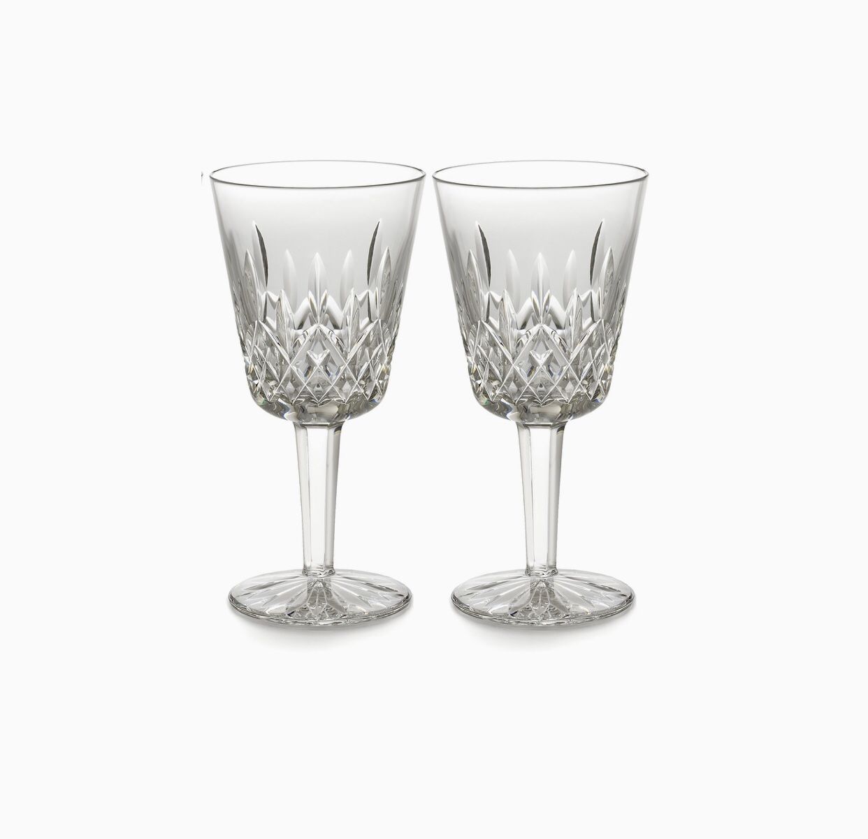 Waterford Crystal Lismore Pattern Water And Wine Glasses