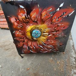 Art METAL stand With Screen Gas Hook Up