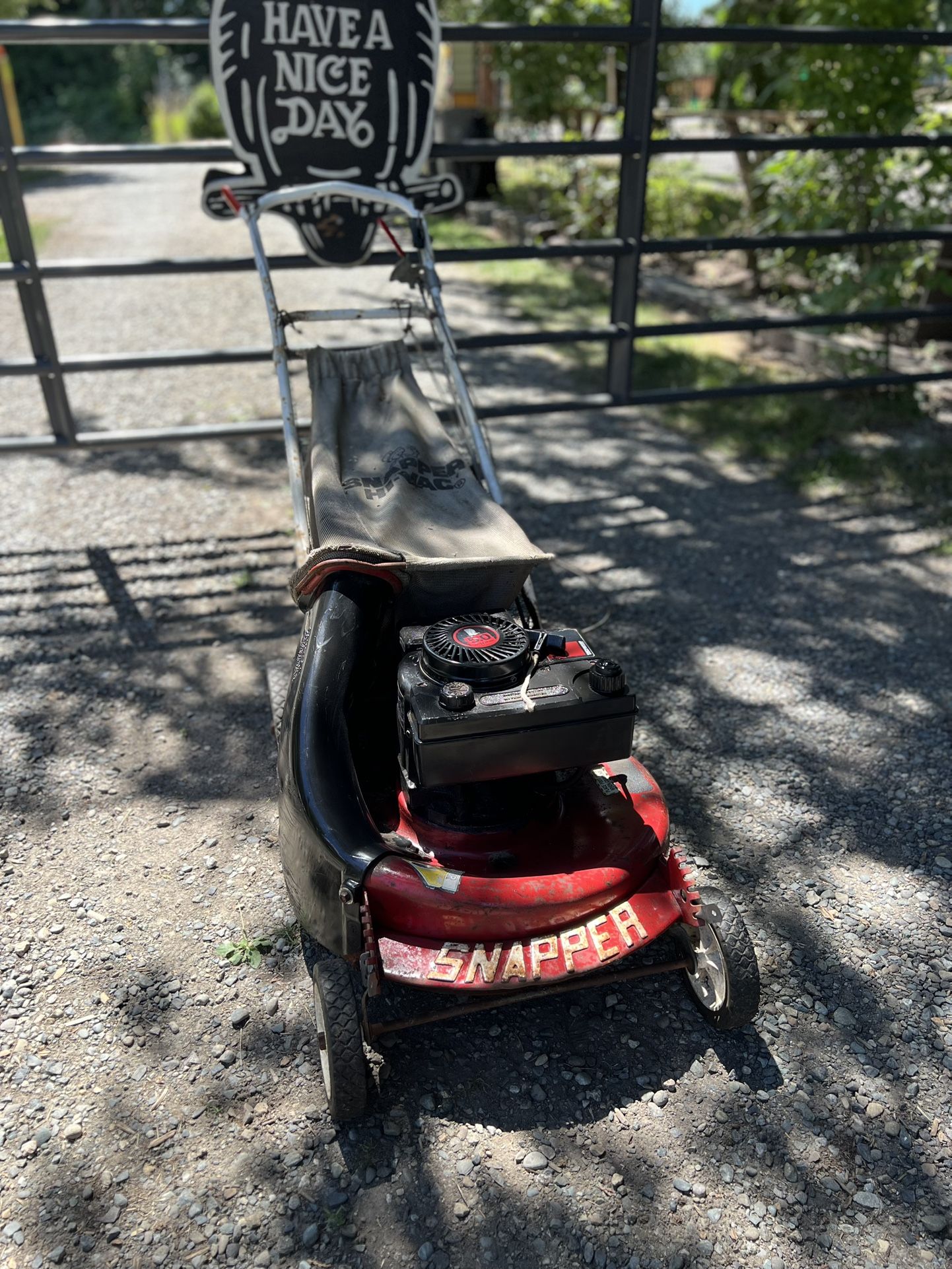 Vintage Snapper push mower 