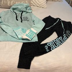 PINK Matching Sweat Outfit Set 