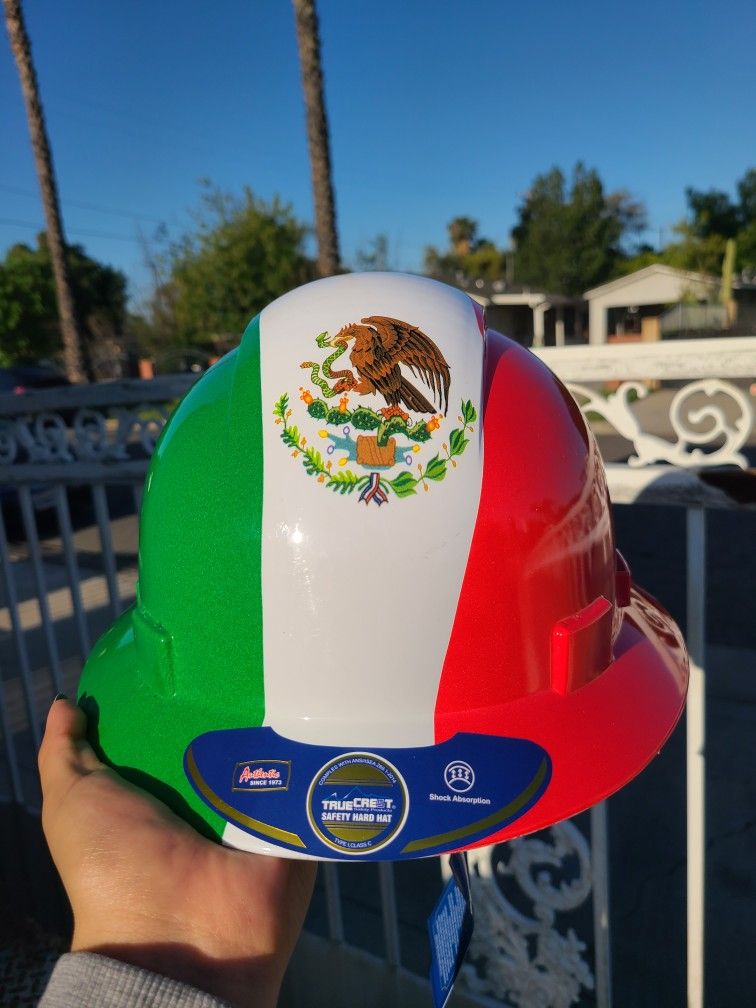 Mexican Flag Fiberglass Hard Hat