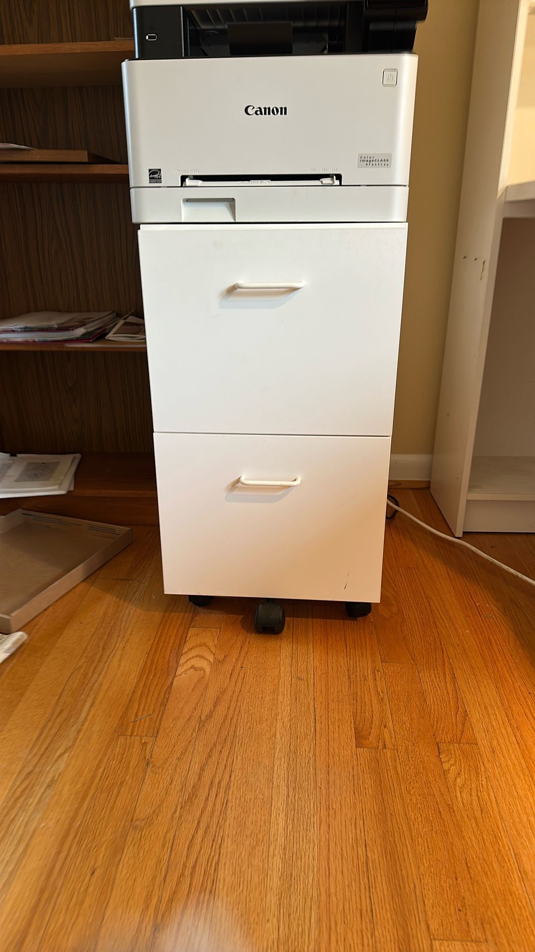 Rolling Two Drawer Filing Cabinet
