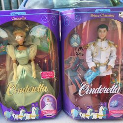 Cinderella & Prince Charming lot of 2 1991 Vintage new sealed