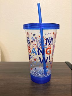 New Patriotic Reusable Tumbler with Straw
