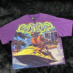 Godspeed Wave Runner Tee 'Purple' New Authentic Size L